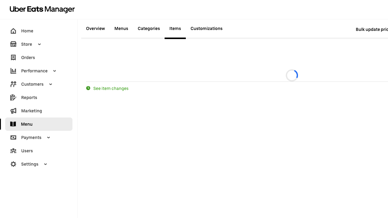 Uber Eats Menu Maker — Mango Reset saved